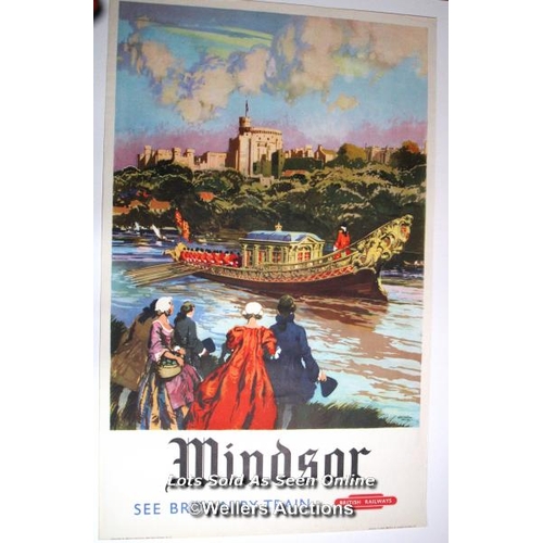 192 - Vintage British Railways poster 'Windsor - See Britain By Train' by Gordon Nicoll double royal,25 x ... 