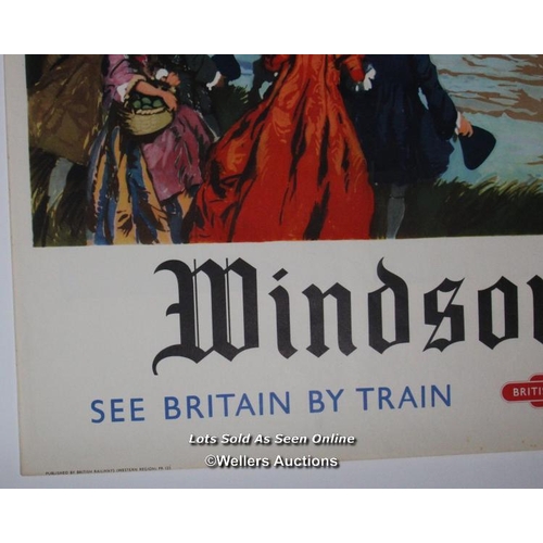 192 - Vintage British Railways poster 'Windsor - See Britain By Train' by Gordon Nicoll double royal,25 x ... 