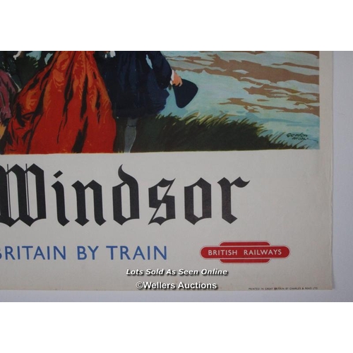 192 - Vintage British Railways poster 'Windsor - See Britain By Train' by Gordon Nicoll double royal,25 x ... 