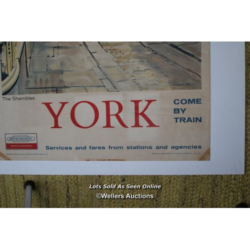 193 - Vintage British Railways poster 'York - The Shambles' by A. Carr Linfold, double royal 25 x 40 inche... 