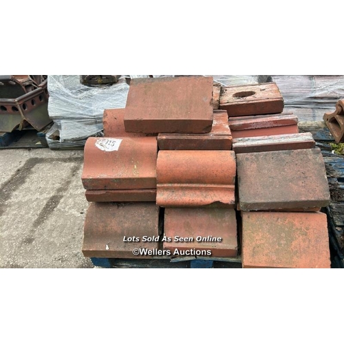 1007 - APPROX X27 SADDLE BACK ROOF TILES, 30CM (W) X 30CM (L)