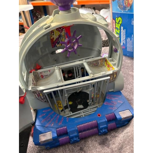 13 - Teenage Mutant Hero Turtles - Two Technodrome playsets, one boxes with accessories, both playworn an... 