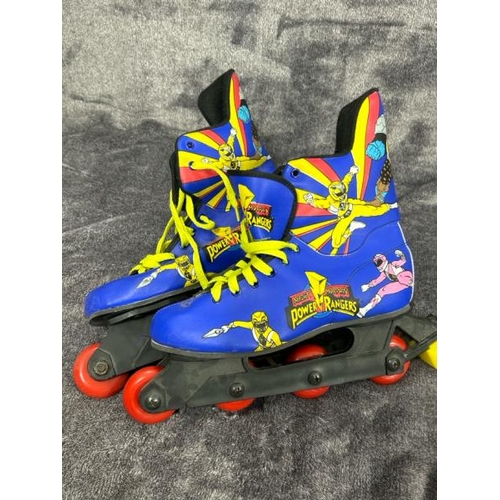 17 - 1990 Teenage Mutant Hero Turtles roller boots and Power Rangers roller blades from 1994 / AN43