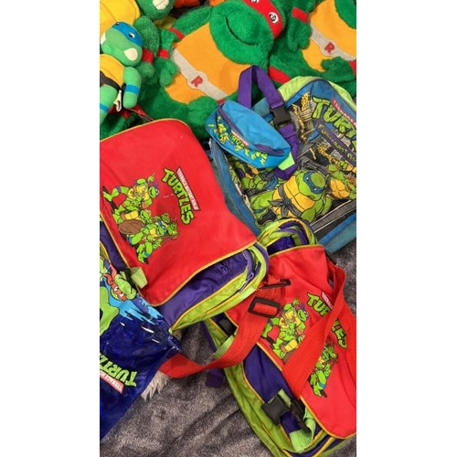 22 - Teenage Mutant Hero Turtles soft toys, rug, rucksacks, bags and hot water bottles / AN41