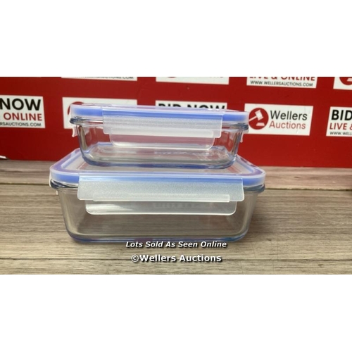 7061 - AIRTIGHT GLASS FOOD STORAGE CONTAINER SET WITH BPA-FREE & LOCKING PLASTIC LIDS / APPEAR NEW BUT SOME... 