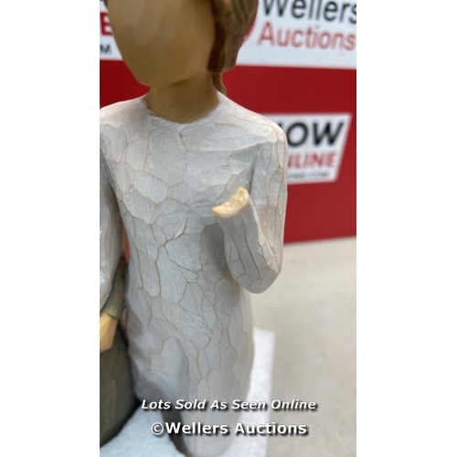 7095 - WILLOW TREE MY SISTER MY FRIEND FIGURINE / APPEARS NEW / HAND BROKEN OFF / SEEE IMAGES / E87