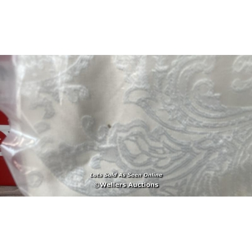 7121 - EMMA BARCLAY  FULLY LINED JACQUARD PENCIL PLEATED TWO PANEL PAISLEY DAMASK CURTAINS DUCHESS COLLECTI... 