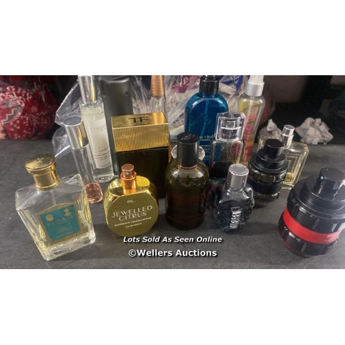 7470 - BAG OF PART USED PERFUM AND FRAGRANCES INCL. VIKTOR ROLF, JO MALONE, TOM FORD, DAVIDOFF AND DIESEL