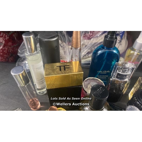 7470 - BAG OF PART USED PERFUM AND FRAGRANCES INCL. VIKTOR ROLF, JO MALONE, TOM FORD, DAVIDOFF AND DIESEL