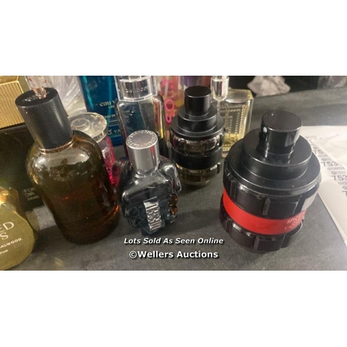 7470 - BAG OF PART USED PERFUM AND FRAGRANCES INCL. VIKTOR ROLF, JO MALONE, TOM FORD, DAVIDOFF AND DIESEL