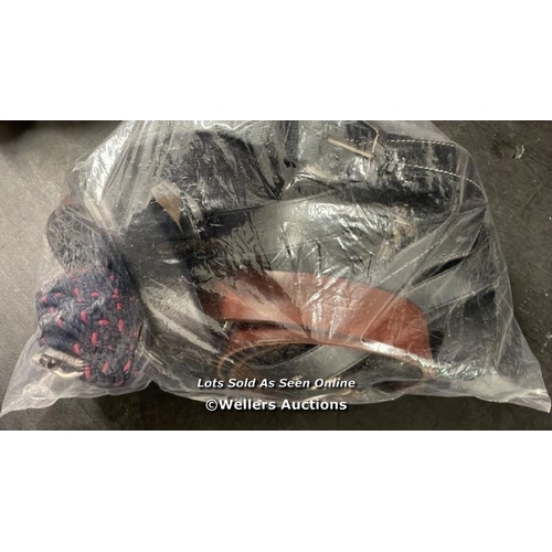 7475 - BAG OF PRE-OWNED BELTS