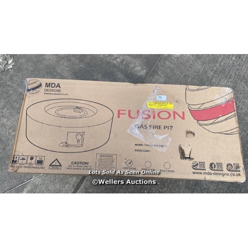 110 - ALEIDY POLY RESIN FUSION GAS FIRE PIT / APPEARS TO BE NEW, OPEN BOX / SEE IMAGES FOR DETAILS / MAY H... 