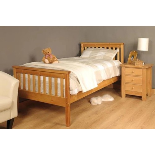 21 - FERNLEAF SHANE BED FRAME / COLOUR: WHITE/CARAMEL / SIZE: SINGLE (3') / RRP: £88.99 / APPEARS TO BE N... 