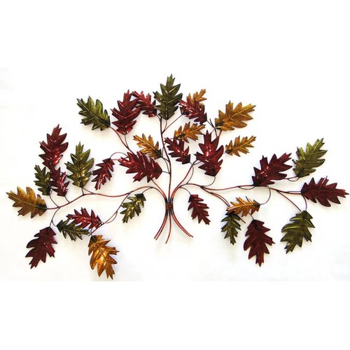 34 - HAPPY LARRY AUTUMN LEAF BUNCH METAL WALL DECOR / RRP: £62.99 / APPEARS TO BE NEW, OPEN BOX / SEE IMA... 