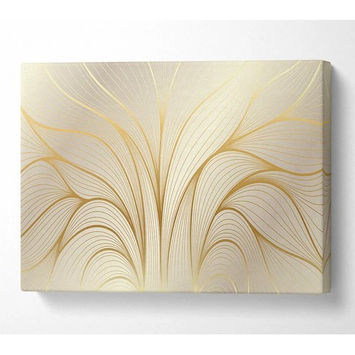 37 - FAIRMONT PARK GOLD LEAF LINES - WRAPPED CANVAS GRAPHIC ART / SIZE: 66CM H X 106.6CM W / RRP: £43.99 ... 