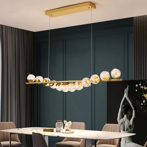 58 - GEORGE OLIVER ADELINE 12 - LIGHT KITCHEN ISLAND LINEAR LED PENDANT / RRP: £167.99 / APPEARS TO BE NE... 