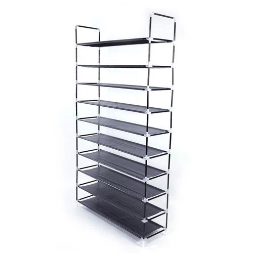 59 - REBRILLIANT 50 PAIR SHOE RACK FINISH: BLACK / RRP: £15.99 / APPEARS TO BE NEW, OPEN BOX / SEE IMAGES... 