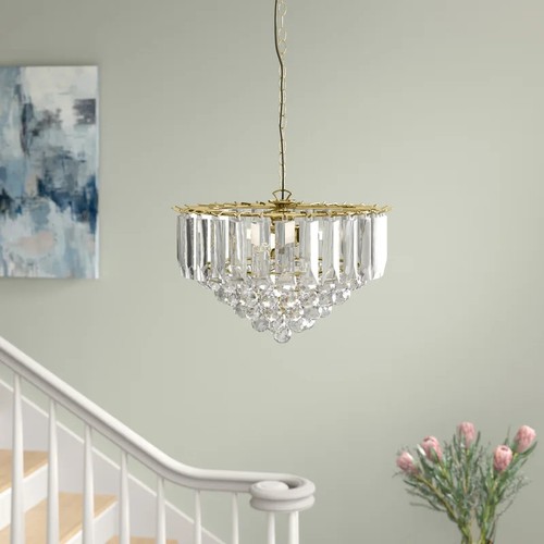 91 - ETTA AVENUE KAELA 3-LIGHT CRYSTAL CHANDELIER / RRP: £87.99 / APPEARS TO BE NEW, OPEN BOX / SEE IMAGE... 