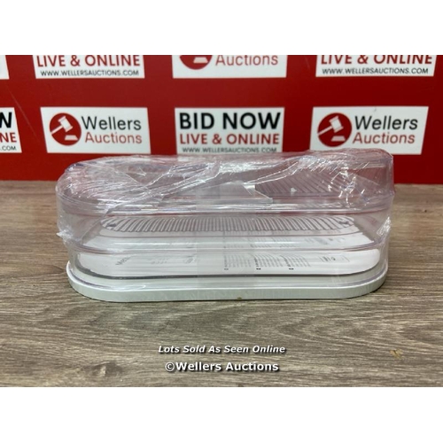 1047 - MEPAL STORAGE BOX MEAT CUTS MODULA 550/3 - WHITE - TRANSPARENT - STACKABLE  / STILL SEALED / ONE POT... 