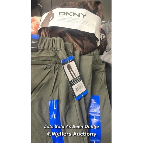 106 - SELECTION OF NEW AND AS FOUND CLOTHING INCL. STORM PACK, DKNY AND HANG TEN / MIXED SIZES / SLIGHTLY ... 