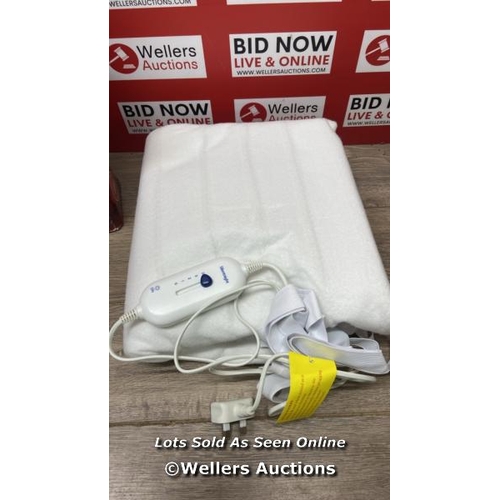 1063 - SILENTNIGHT COMFORT CONTROL ELECTRIC BLANKET DOUBLE - 135X120CM / APPEARS NEW / UNTESTED / SEE IMAGE... 