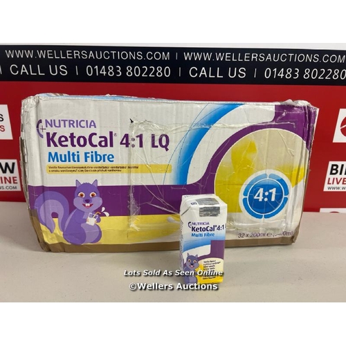 1109 - 32 X NUTRICIA KETOCAL 4:1 LQ MULTI FIBRE 200ML - VANILLA LIQUID  / BBE. 2021 / D17