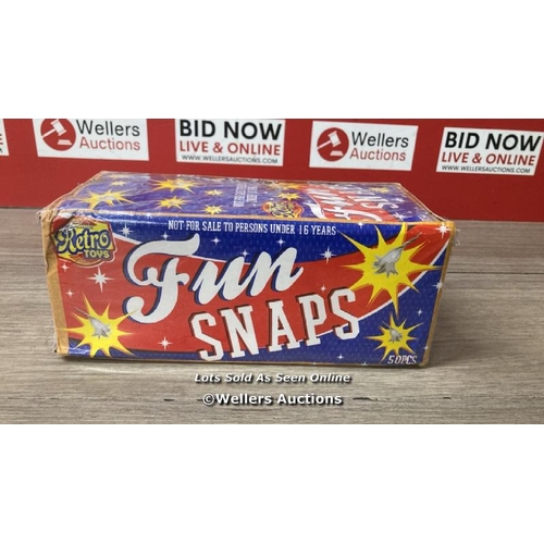 1130 - FUN SNAPS - PARTY SNAPS PRANK BOX OF 50 BOXES.  / NEW IN SEALED BOX / D12