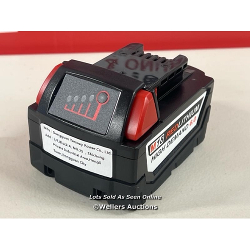 1180 - FOR MILWAUKEE M18 18V 6.0AH REDLITHIUM HIGH DEMAND BATTERY 6.0 LI-ION UK // NEW  / D19