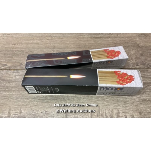 1188 - 2 X BOXES EXTRA LONG 11 INCHES SAFETY MATCHES FIRE BAR-B-Q APPROX 180 MATCHES  / D18