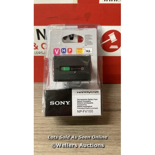 1235 - SONY NP-FV100 GENUINE HANDYCAM V/H/P-SERIES LI-ION BATTERY 3900MAH FV70A FV50  / APPEARS NEW / PACKA... 