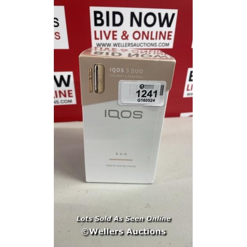 1241 - NEW SEALED IQOS3 DUO KIT BLUETOOTH HOLDER & POCKET CHARGER - GOLD  / F14