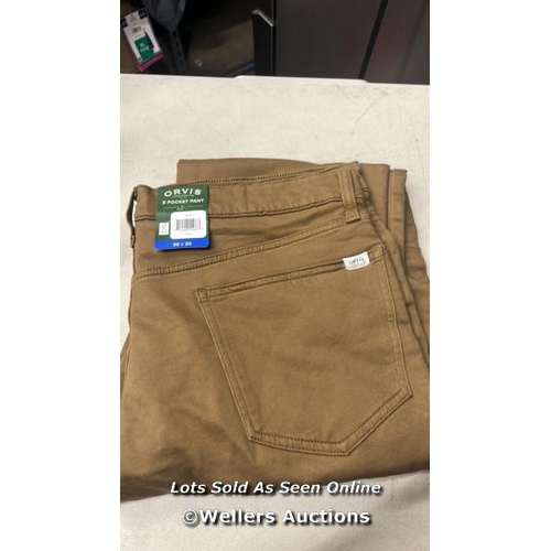 125 - GENTS NEW ORVIS 5 POCKET PANTS / 36*30 / D