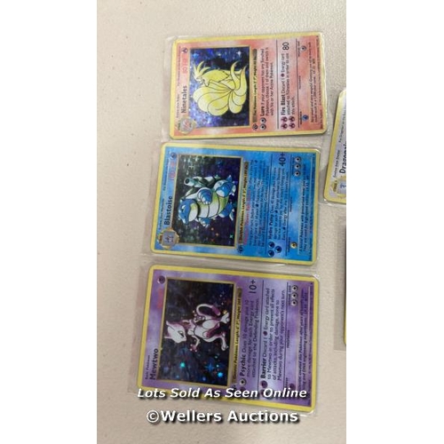 1250 - LOT OF 5 X RARE POKEMON CARDS 1ST EDITION HOLO INC MEWTO ZAPDOS BLASTOISE NINETAILS  / F14