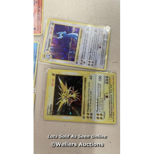 1250 - LOT OF 5 X RARE POKEMON CARDS 1ST EDITION HOLO INC MEWTO ZAPDOS BLASTOISE NINETAILS  / F14