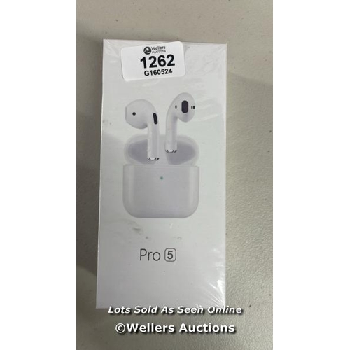 1262 - WIRELESS EARBUDS. NOISE CANCELLING WITH BUILT IN MICROPHONE.. ETC  / F14