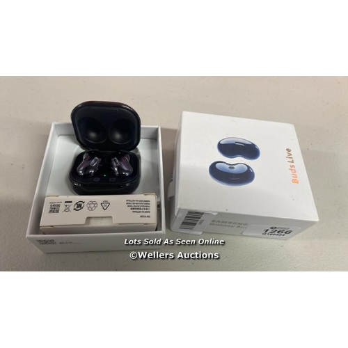 1266 - SAMSUNG GALAXY BUDS LIVE R180 TWS BLUETOOTH EARBUDS - MYSTIC BLACK  / F14