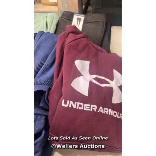 130 - SELECTION OF NEW CLOTHING INCL. UNDER ARMOUR, PUMA AND ANDREW MARC / MIXED SIZES / WITH WASHABLE MAR... 