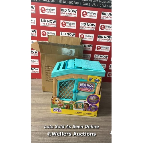 1308 - LITTLE LIVE PETS SOFT INTERACTIVE MAMA GUINEA PIG AND HER HUTCH, FOR KIDS AGES 4+ / 7.8 X 11.93 X 11... 