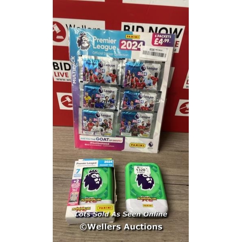 1320 - 2X PANINI PREMIER LEAGUE 2023/24 ADRENALYN XL POCKET TIN, MIXED / F20