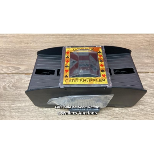 1326 - FUN TIME PLASTIC CARD SHUFFLER BLACK / MINIMAL SIGNS OF USE / F20