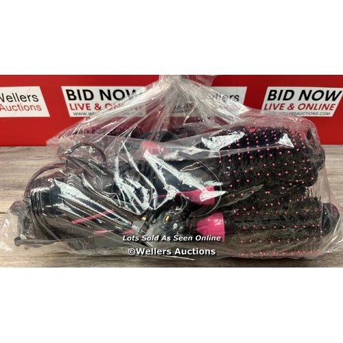 1654 - BAG OF PRE-OWNED ROTATING BRUSH AND HOT COMB