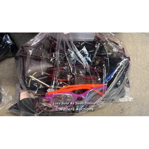 1734 - BAG OF PRE-OWNED GLASSES FRAMES AND CASES