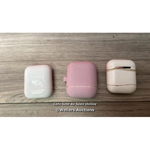 1778 - X3 APPLE AIRPODS CHARGER CASE MODELS A1602( ONLY CHARGER CASES )  - BLUETOOTH CONNECTION NOT TESTED