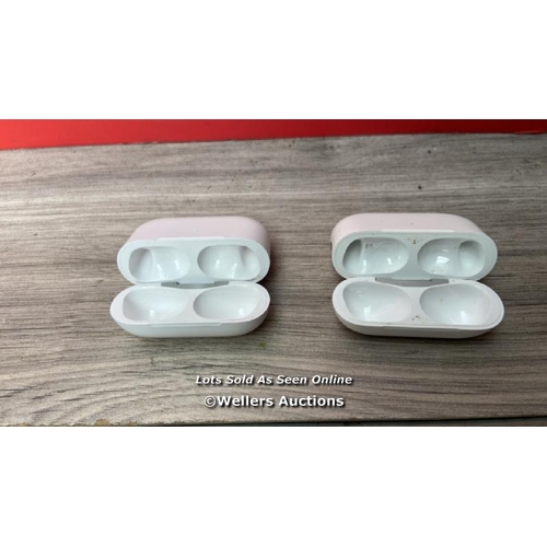 1780 - X2 APPLE AIRPODS CHARGER CASE MODELS A2700( ONLY CHARGER CASES )  - BLUETOOTH CONNECTION NOT TESTED