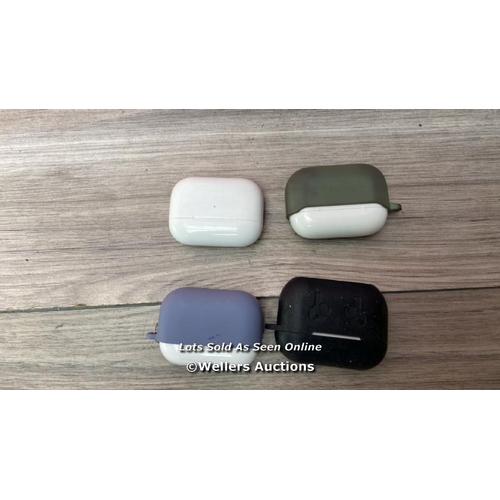 1781 - X4 APPLE AIRPODS CHARGER CASE MODELS A2190 AND A2700( ONLY CHARGER CASES )  - BLUETOOTH CONNECTION N... 