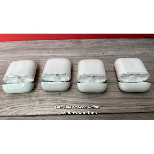 1782 - X4 APPLE AIRPODS CHARGER CASE MODELS A1602( ONLY CHARGER CASES )  - BLUETOOTH CONNECTION NOT TESTED