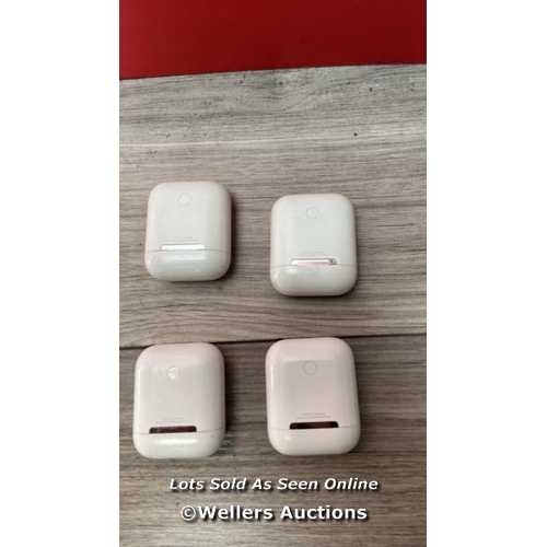 1782 - X4 APPLE AIRPODS CHARGER CASE MODELS A1602( ONLY CHARGER CASES )  - BLUETOOTH CONNECTION NOT TESTED