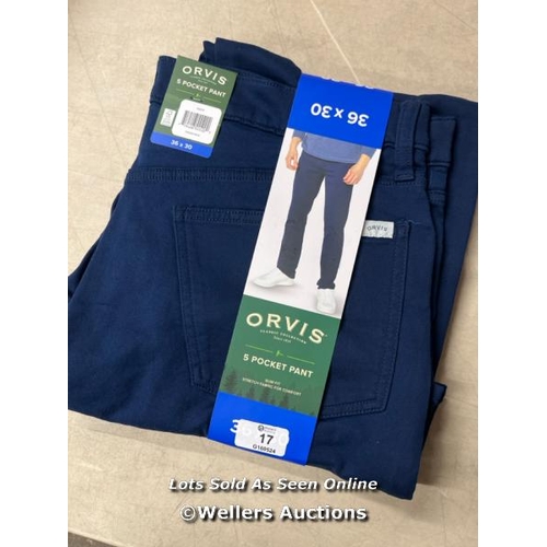 18 - GENTS NEW ORVIS 5 POCKET PANTS / 36*30 / D