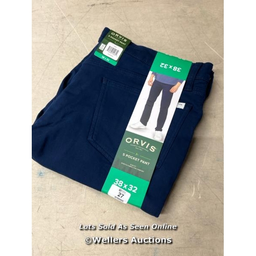 27 - GENTS NEW ORVIS 5 POCKET PANTS / 38*32 / D