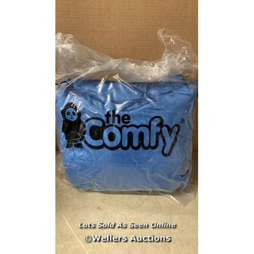 41 - THE COMFY ORIGINAL WEARABLE SHERPA LINED BLANKET / ONE SIZE / BLUE / D